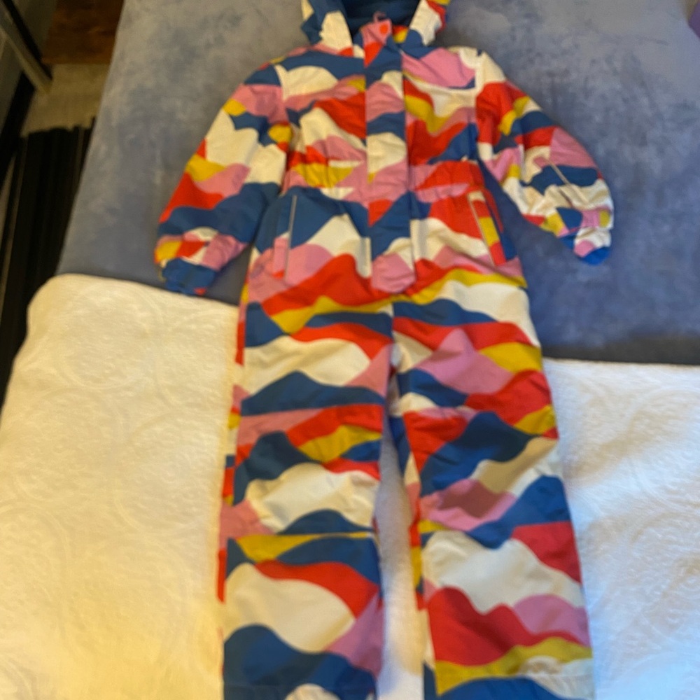Mini Boden Blue and Pink Snowsuit